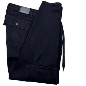 Judy Blue Cargo Jogger Pants Womens Plus Size 16W Black Ankle Stretch Utility